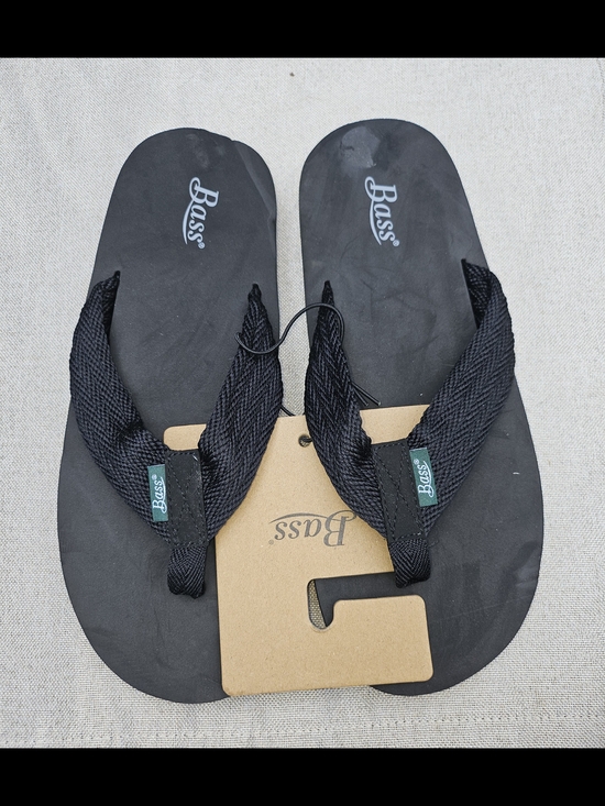 Bass Other - Bass men's Black Woven Strap Flip Flops